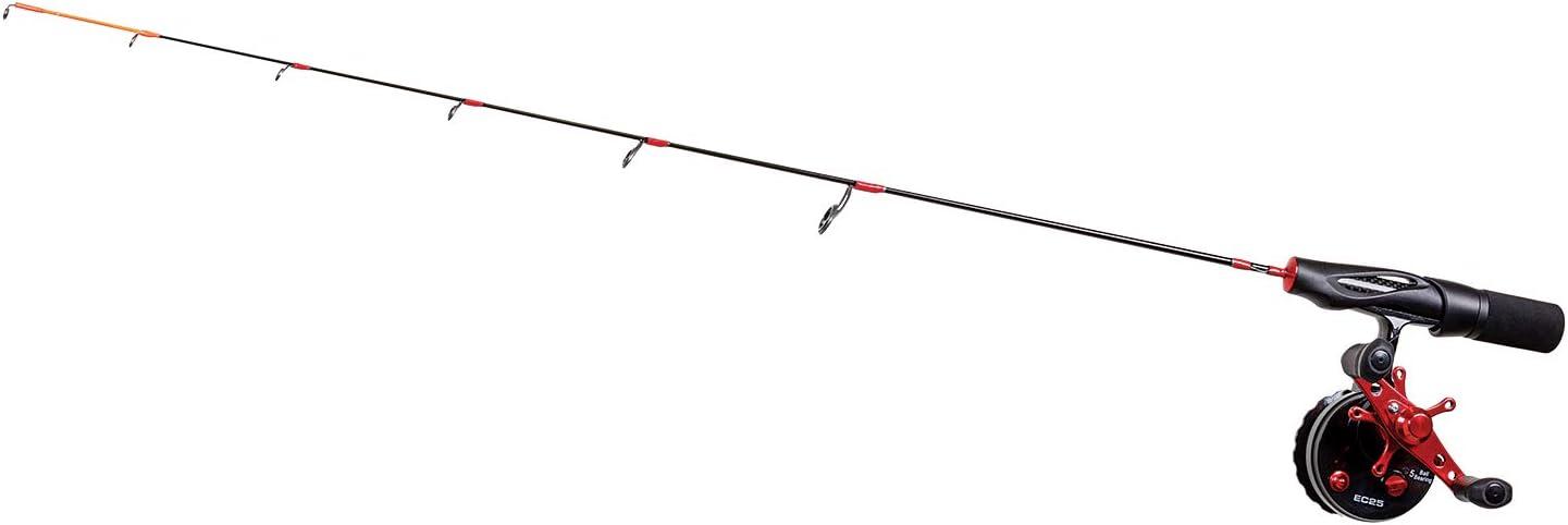 imageEagle Claw EC25 Medium Light Inline Combo 28quot BlackRed