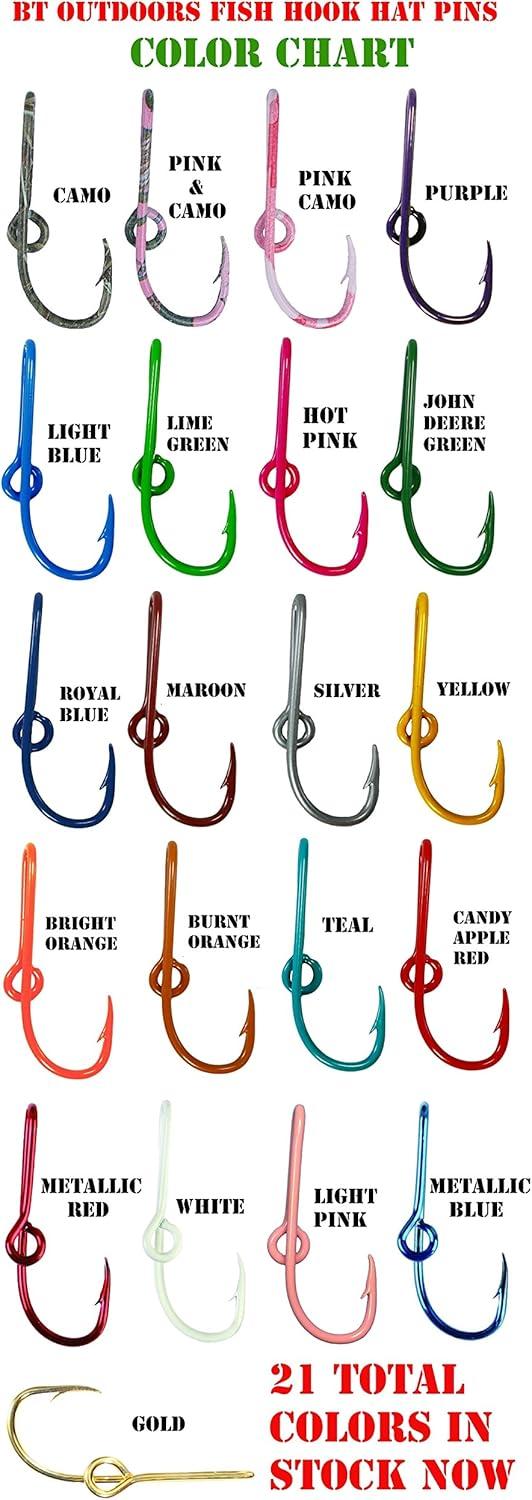 imageEagle Claw Hat Fish Hook Set of Two Gold Hat Hook pins Plus a Free Deer Decal with Your Order