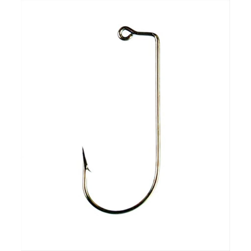imageEagle Claw Aberdeen 90 Degree Round Bend Heavy Wire Jig Hook Forged Point Freshwater and Saltwater Pack Of 100Bronze