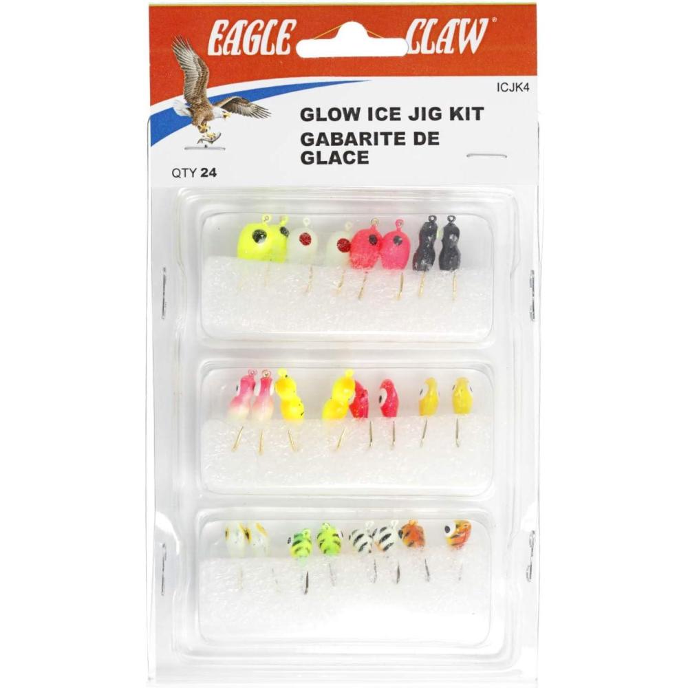 imageEagle Claw Glow ICE JIG KIT Assorted Small