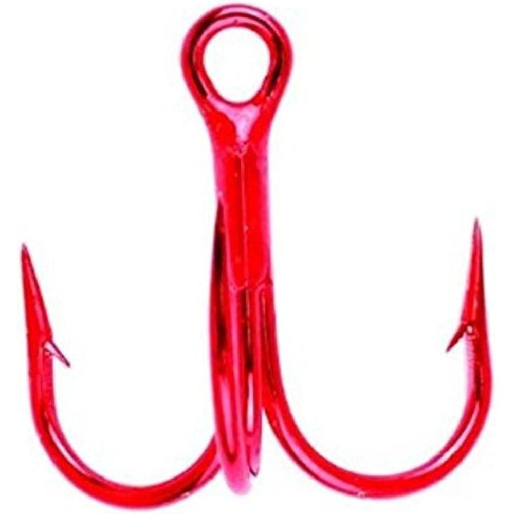 imageEagle Claw L934RDGH4 Lazer Sharp Treble Hooks 5Pack Size4 Red