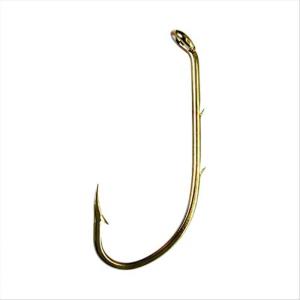 Eagle Claw 181F-12 Baitholder Down Eye 2 Slices Offset Fishing Hook, 50 Piece (Bronze) (181FH-12)