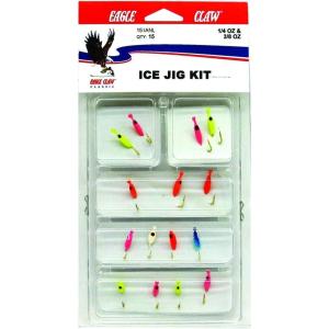 Eagle Claw Eagle Claw Assorted UV Ice Jig Kit(Assorted Colors)