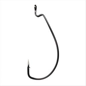 Eagle Claw TK110-2/0 Trokar Extra Wide Gap Worm Hook, Platinum Black, Size 2/0 (Per 6)