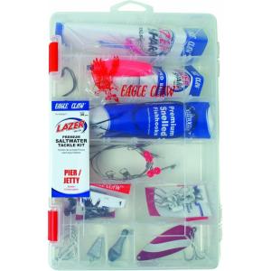Lazer Sharp Pier/Jetty Saltwater Tackle Kit, 30 pieces, plus reusable plastic fishing box