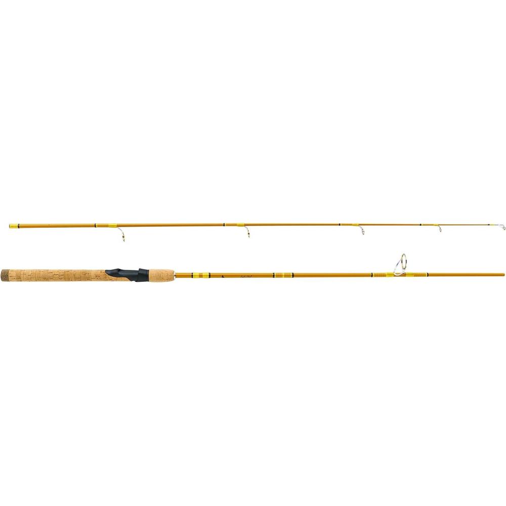 imageEagle Claw CG66MS2 Crafted Glass Spinning Rod 66quot Length 2 Piece Crafted Glass Medium brown