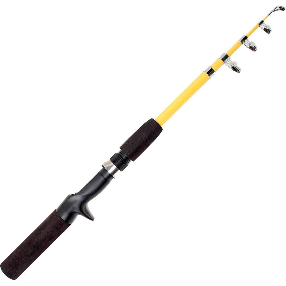 imageEagle Claw PackIT Telescopic Spincast Rod 1 Piece Yellow 5Feet 6Inch