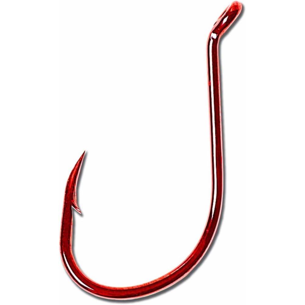 imageLazer Sharp Eagle Claw Lazer Sharp Long Shank Octopus Hook Offset Up Eye Barbed Size Medium Wire HooksRed