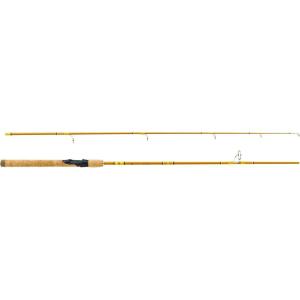 Eagle Claw CG66MS2 Crafted Glass Spinning Rod, 6’6″ Length, 2 Piece, Crafted Glass, Medium, brown