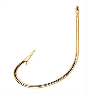 Eagle Claw L143G-1 Lazer Sharp Kahle Single Hook, Size 1, Gold Finish