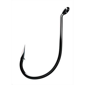 EAGLE CLAW Lazer Trokar Drop Shot Hook, Plat Black, Size: 1, 7 Pack