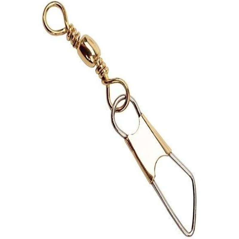 image:imageEagle Claw Brass Barrel Swivel with Safety SnapOne Size