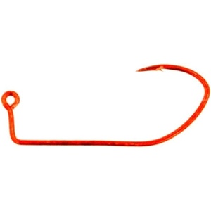 Eagle Claw 500R Red Pro V Lil Nasty Sickle Style Jig Hooks (Size 1, 100 Pack)