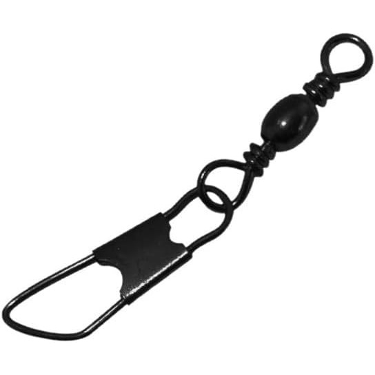 image:imageEagle Claw Fishing Tackle 01042003 Barrel Swivel with Safety Snap Size3 Black