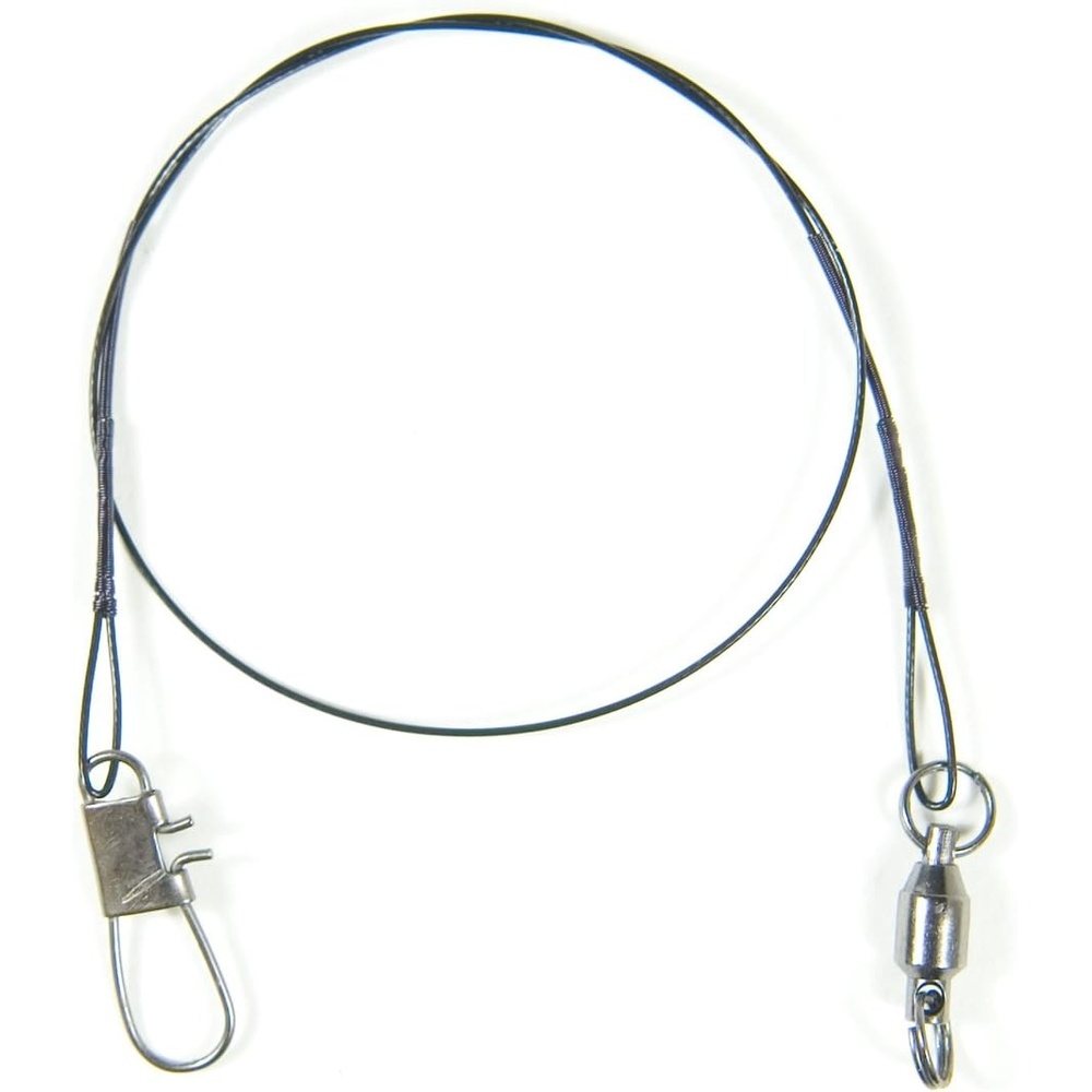 image:imageEagle Claw Steel Leader Float wBall Bearing Swivel and Dual Lock Snap9in30lb LLBBIBK309