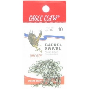 Eagle Claw 01022-010 Barrel Swivel, 10mm, Black Finish