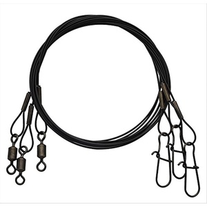 Eagle Claw 08012-014 18-Inch Steel Leader 60#, Black, 3-Pack