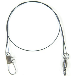 Eagle Claw Steel Leader Float w/Ball Bearing Swivel and Dual Lock Snap,9in,30lb LLBBIBK30-9